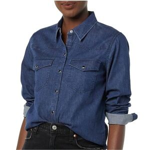 New Goodthreads Denim Button Down Long-Sleeve Shirt